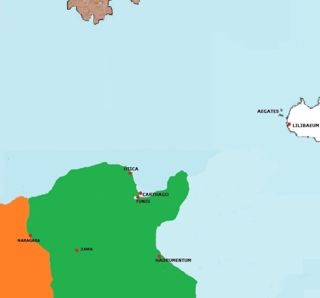 mapa Cartago Útica Zama