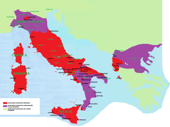 Dominio cartaginés y romano 211 a.C.